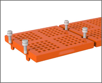 Pin and Sleeve for Polyurethane Modular System